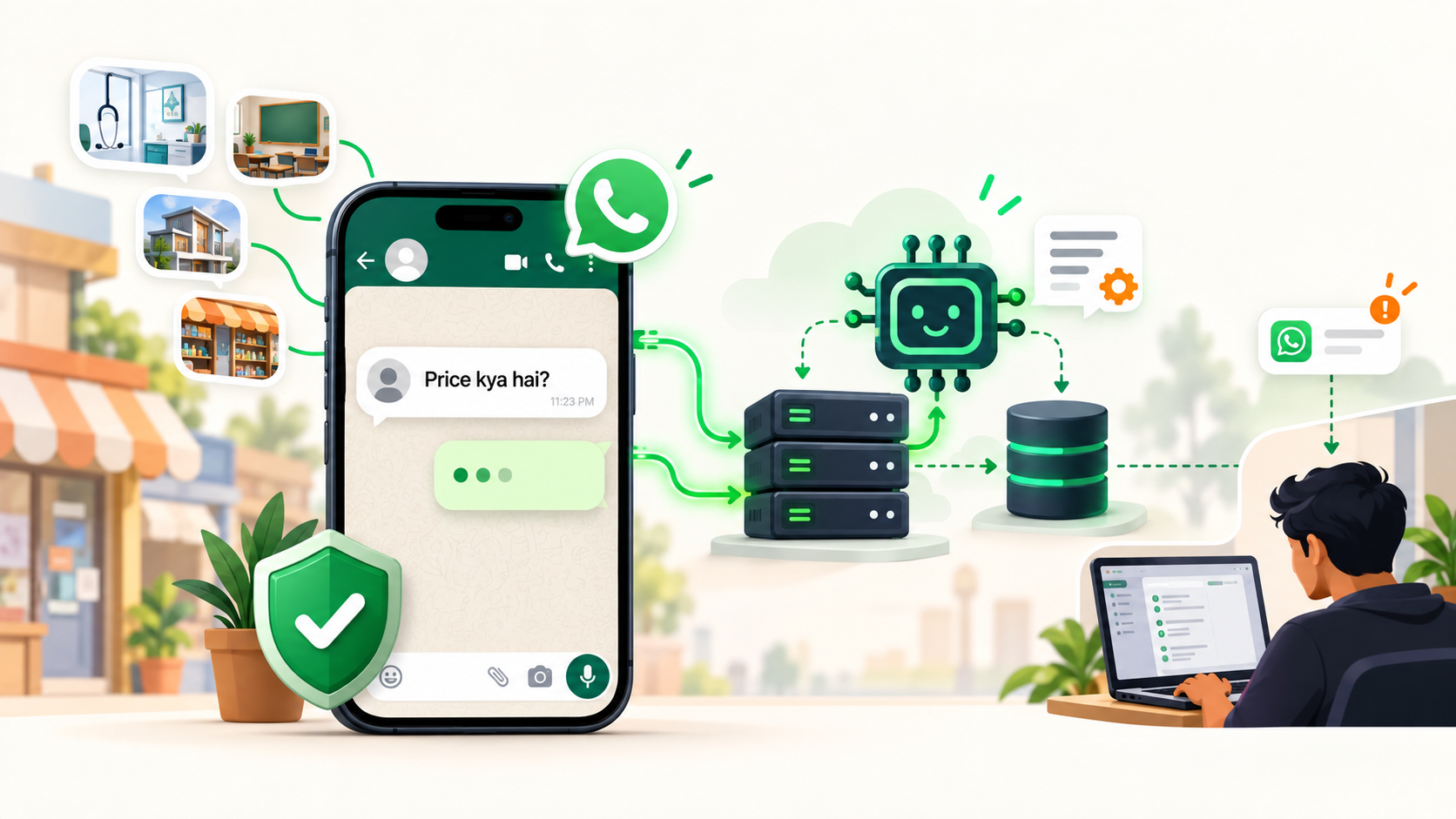 How I Built a WhatsApp AI Chatbot Without the Official API (and Kept the Number From Getting Banned)